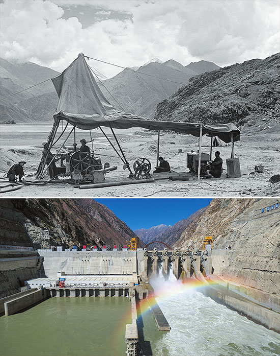 གོང་གི་པར་ནི་དུས་རབས་20པའི་ལོ་རབས་50པར་བོད་ལྗོངས་ལས་གྲྭ་རྩད་ཞིབ་རུ་ཁག་གསོར་འབིགས་རྩད་ཞིབ་ཚོགས་ཆུང་གིས་ལྷ་སའི་ཆུ་ཤུགས་གློག་ཁང་གནས་ཡུལ་དུ་བྱང་ཤར་ཅིས་ཤིས་གཏེར་ལས་ཅུས་འཕྲུལ་ཆས་སྤྱི་ཁྱབ་བཟོ་གྲྭ་ནས་དབོར་བའི་གསོར་འབིགས་རྩད་ཞིབ་འཕྲུལ་ཆས་སྤྱད་དེ་གསོར་འབིགས་རྩད་ཞིབ་བྱེད་བཞིན་པ། འོག་གི་པར་ནི་2018ལོའི་ཟླ་10ཚེས་26ཉིན་པར་བླངས་པའི་བོད་ཀྱི་ཆུ་ཤུགས་གློག་ཁང་ཆེན་པོ་དང་པོ་རྫམ་ཆུ་ཤུགས་གློག་ཁང་ཡིན་པ།